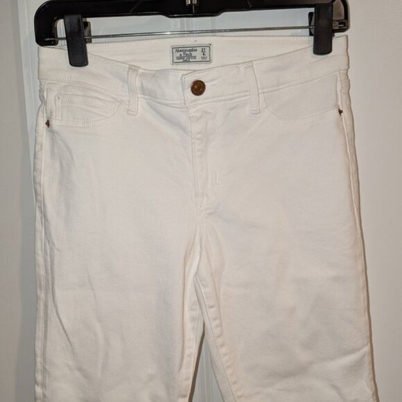 Abercrombie & Fitch Harper Low Rise Ankle Cut Off Light Wash Rise Denim Pants 4R - Picture 4 of 7